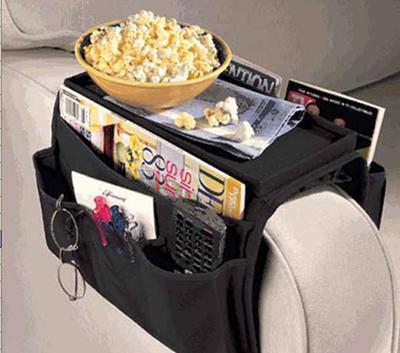 欧美款沙发侧边置物袋 遥控器与日用杂品的便捷收纳方案